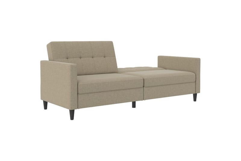 Sovesofa Hartford 203x83x82 cm, Cappuccino, Linnedstoflook (100% Polyester - 203x83x82 cm, Cappuccino, Linnedstoflook (100% Polyester - Møbler - Sofaer - Sovesofaer