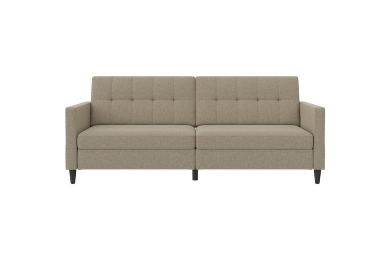Sovesofa Hartford 203x83x82 cm, Cappuccino, Linnedstoflook (100% Polyester - 203x83x82 cm, Cappuccino, Linnedstoflook (100% Polyester - Møbler - Sofaer - Sovesofaer