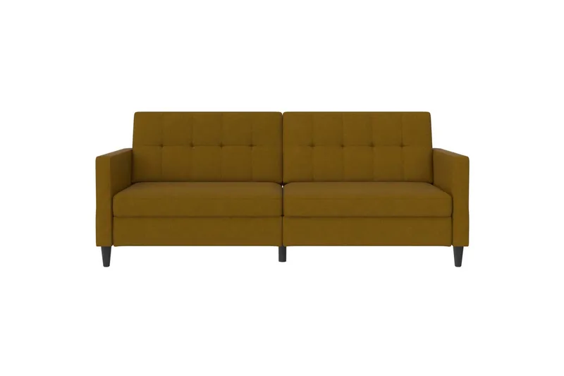 Sovesofa Hartford 203x83x82 cm, Curry, Linnedstoflook (100% Polyester - 203x83x82 cm, Curry, Linnedstoflook (100% Polyester - Møbler - Sofaer - Sovesofaer