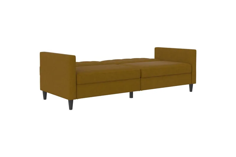 Sovesofa Hartford 203x83x82 cm, Curry, Linnedstoflook (100% Polyester - 203x83x82 cm, Curry, Linnedstoflook (100% Polyester - Møbler - Sofaer - Sovesofaer