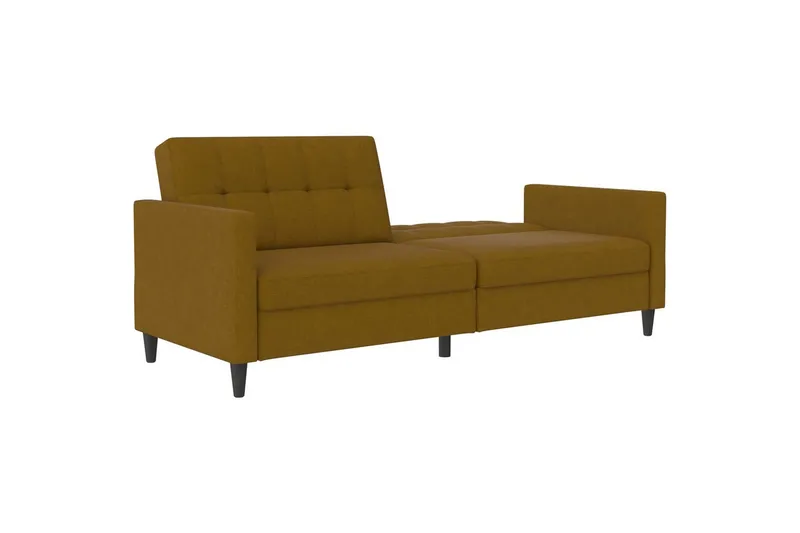 Sovesofa Hartford 203x83x82 cm, Curry, Linnedstoflook (100% Polyester - 203x83x82 cm, Curry, Linnedstoflook (100% Polyester - Møbler - Sofaer - Sovesofaer