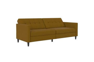 Sovesofa Hartford 203x83x82 cm, Curry, Linnedstoflook (100% Polyester - 203x83x82 cm, Curry, Linnedstoflook (100% Polyester - Møbler - Sofaer - Sovesofaer