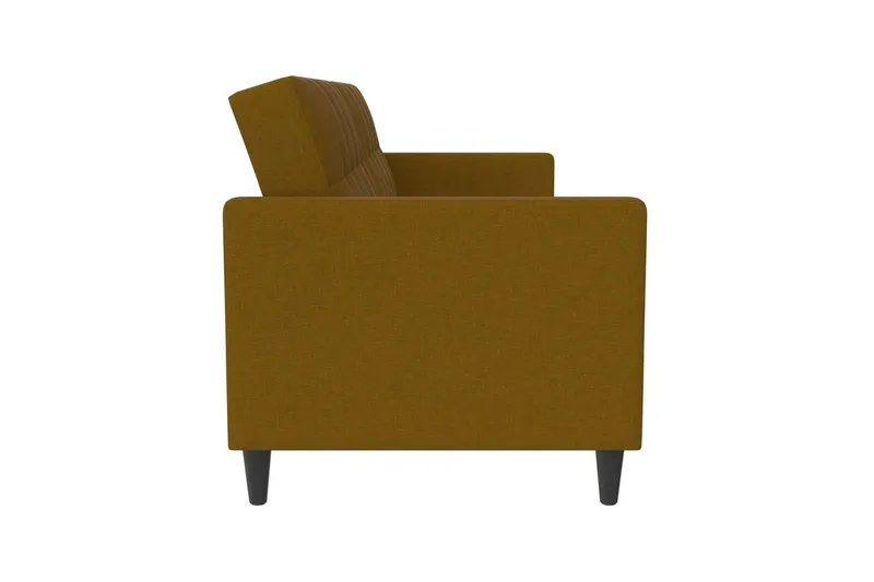Sovesofa Hartford 203x83x82 cm, Curry, Linnedstoflook (100% Polyester - 203x83x82 cm, Curry, Linnedstoflook (100% Polyester - Møbler - Sofaer - Sovesofaer