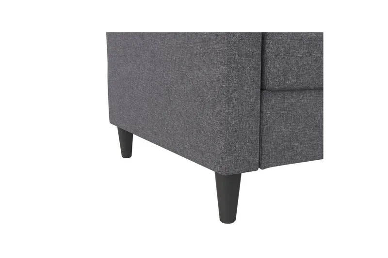 Sovesofa Hartford 203x83x82 cm, Grå, Linnedstoflook (100% Polyester - 203x83x82 cm, Grå, Linnedstoflook (100% Polyester - Møbler - Sofaer - Sovesofaer
