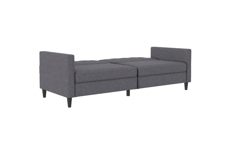 Sovesofa Hartford 203x83x82 cm, Grå, Linnedstoflook (100% Polyester - 203x83x82 cm, Grå, Linnedstoflook (100% Polyester - Møbler - Sofaer - Sovesofaer