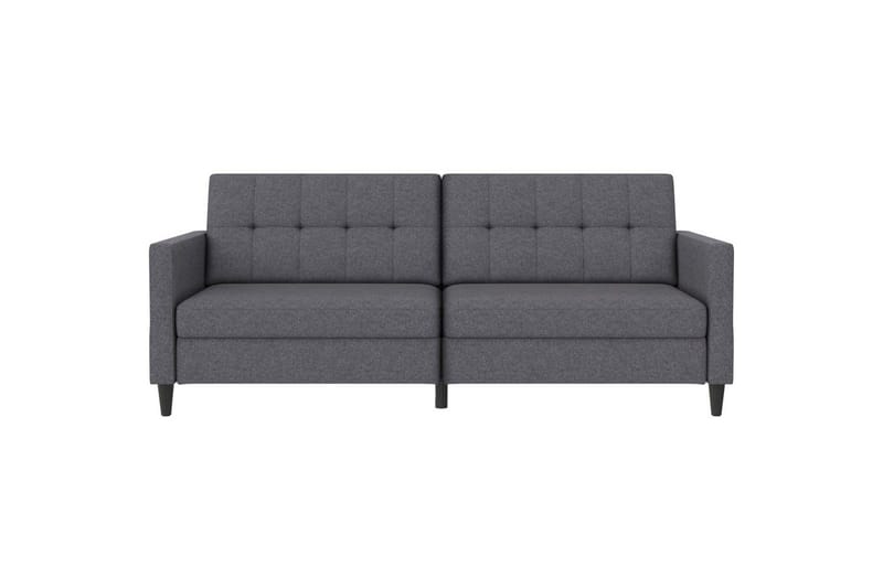 Sovesofa Hartford 203x83x82 cm, Grå, Linnedstoflook (100% Polyester - 203x83x82 cm, Grå, Linnedstoflook (100% Polyester - Møbler - Sofaer - Sovesofaer