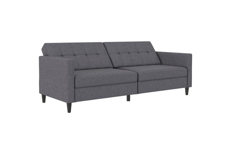 Sovesofa Hartford 203x83x82 cm, Grå, Linnedstoflook (100% Polyester - 203x83x82 cm, Grå, Linnedstoflook (100% Polyester - Møbler - Sofaer - Sovesofaer