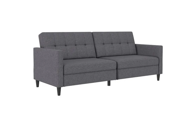 Sovesofa Hartford 203x83x82 cm, Grå, Linnedstoflook (100% Polyester - 203x83x82 cm, Grå, Linnedstoflook (100% Polyester - Møbler - Sofaer - Sovesofaer