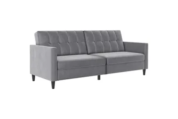 Sovesofa Hartford 203x83x82 cm, Grå, Velour