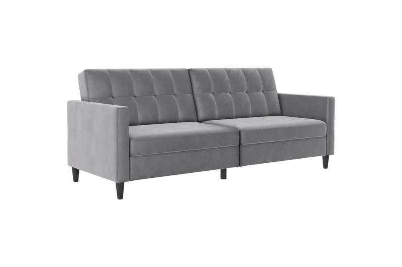 Sovesofa Hartford 203x83x82 cm, Grå, Velour, 203x83x82 cm, Grå, Velour