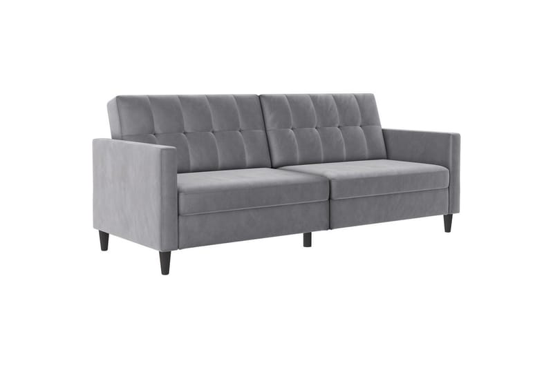 Sovesofa Hartford 203x83x82 cm, Grå, Velour, 203x83x82 cm, Grå, Velour