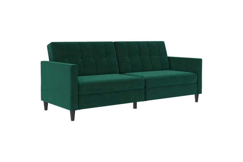Sovesofa Hartford 203x83x82 cm, Mørkegrøn, Velour - 203x83x82 cm, Mørkegrøn, Velour - Møbler - Sofaer - Sovesofaer