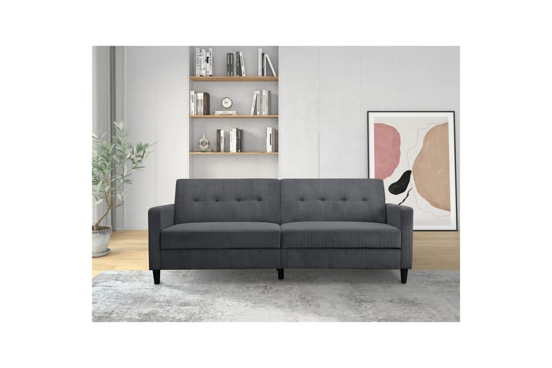 Sovesofa Hartford II 203x83x82 cm, Antracit - 203x83x82 cm, Antracit - Møbler - Sofaer - Sovesofaer