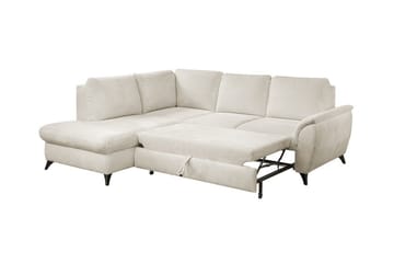 Hereford 3-sæders Venstre Hjørnesovesofa 126x185 cm med Opbevaring i Stof - Mørkegrå - Møbler - Sofaer - Sovesofaer