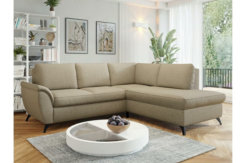 Hereford 3-pers. Hjørnesovesofa - Beige - Møbler - Sofaer - Sovesofaer