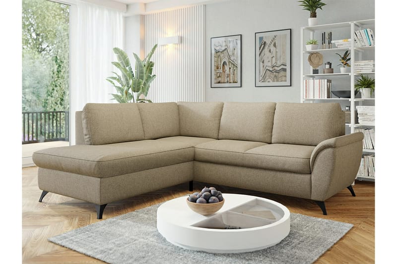 Hereford 3-pers. Hjørnesovesofa - Beige - Sovesofaer - Hjørnesovesofa