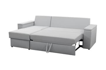 Herosa 3-Pers. Sovesofa med Chaiselong med Opbevaring - Grå - Møbler - Sofaer - Sovesofaer