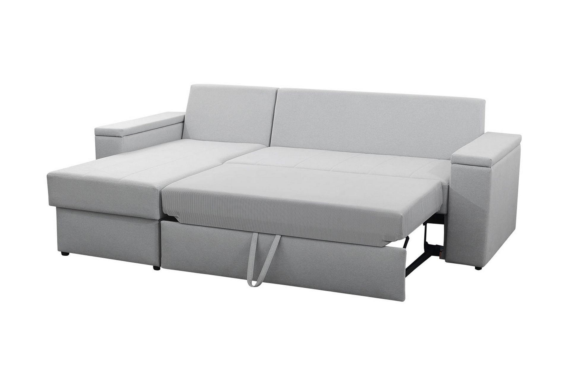 Herosa 3-Pers. Sovesofa med Chaiselong med Opbevaring - Lysegrå - Møbler - Sofaer - Sovesofaer
