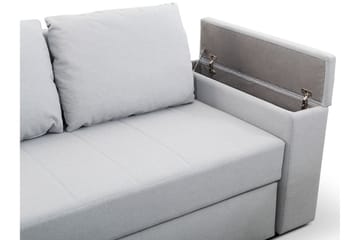 Herosa 3-Pers. Sovesofa med Chaiselong med Opbevaring - Grå - Møbler - Sofaer - Sovesofaer