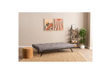 Hetalia 3-personers Rektangulær Sovesofa 100x180 cm i Stof - Grå - Møbler - Sofaer - Sovesofaer