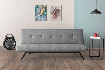 Hetalia 3-personers Sovesofa 102x180 cm i Stof - Grå - Møbler - Sofaer - Sovesofaer