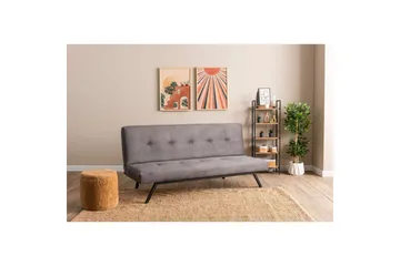 Hetalia 3-personers Rektangulær Sovesofa 100x180 cm i Stof - Grå - Møbler - Sofaer - Sovesofaer