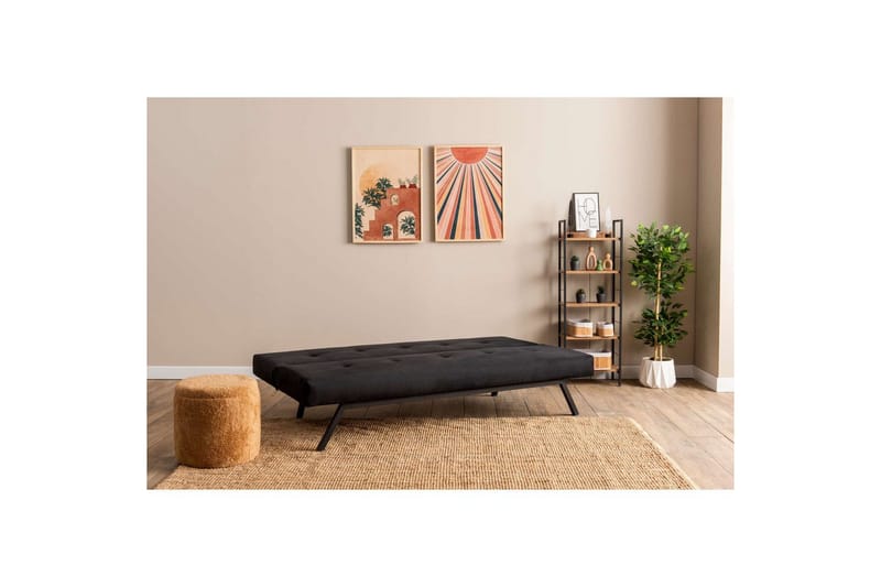 Hetalia Sovesofa 3-sits - Sort - Møbler - Sofaer - Sovesofaer