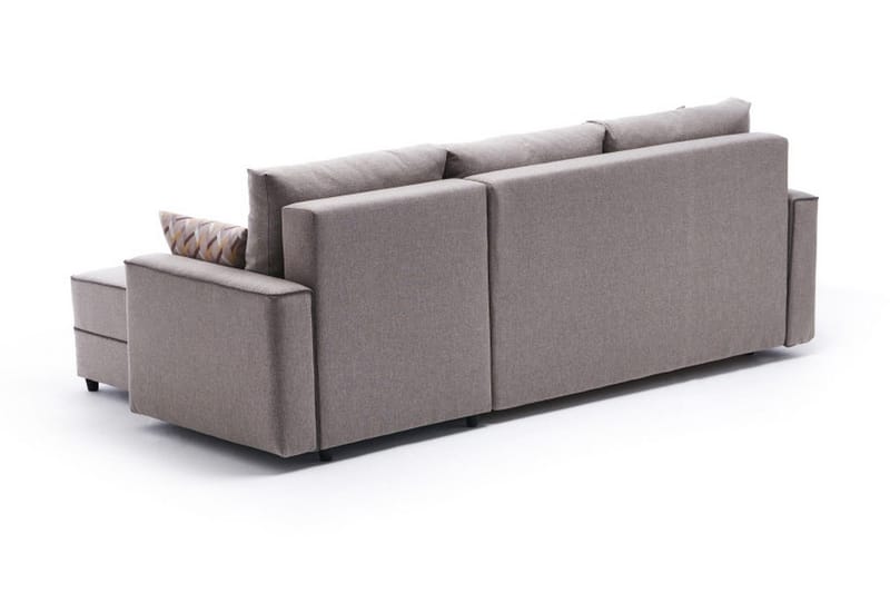 Highbank Sovesofa m. Chaiselong 4-Pers. 200x150 - Cream - Møbler - Sofaer - Sovesofaer
