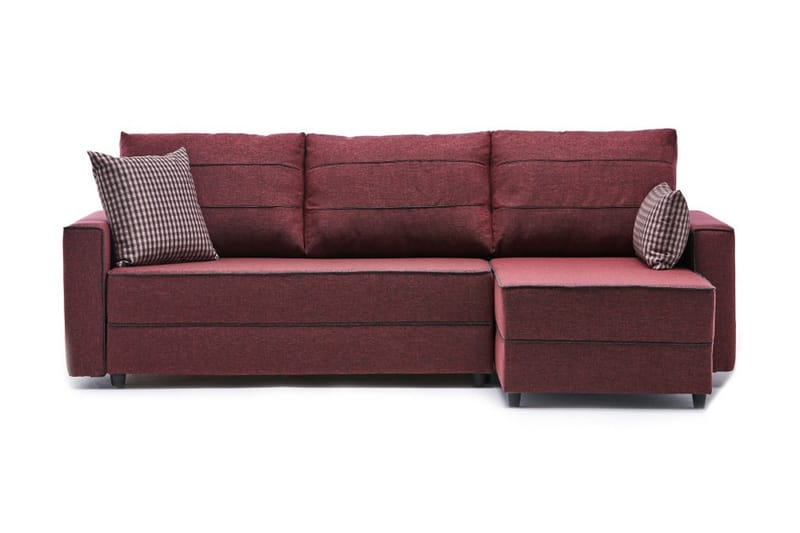Highbank Sovesofa m. Chaiselong 4-Pers. 200x150 - Rød - Møbler - Sofaer - Sovesofaer