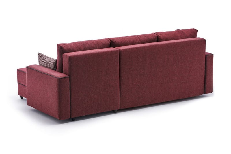 Highbank Sovesofa m. Chaiselong 4-Pers. 200x150 - Rød - Sovesofaer - Sovesofa chaiselong