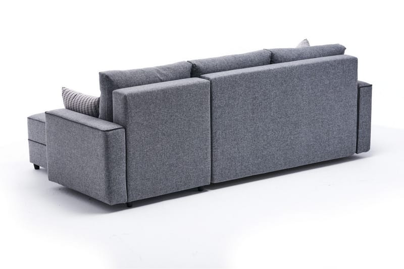 Highbank Sovesofa m. Chaiselong 4-Pers. 200x150 - Grå - Møbler - Sofaer - Sovesofaer