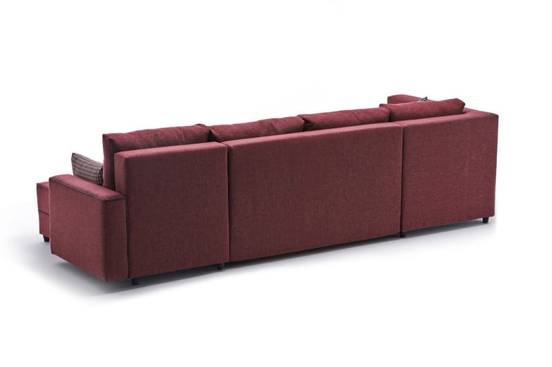 Highbank Sovesofa m. Chaiselong 4-Pers. 200x150 - Rød - Sovesofaer - Sovesofa chaiselong