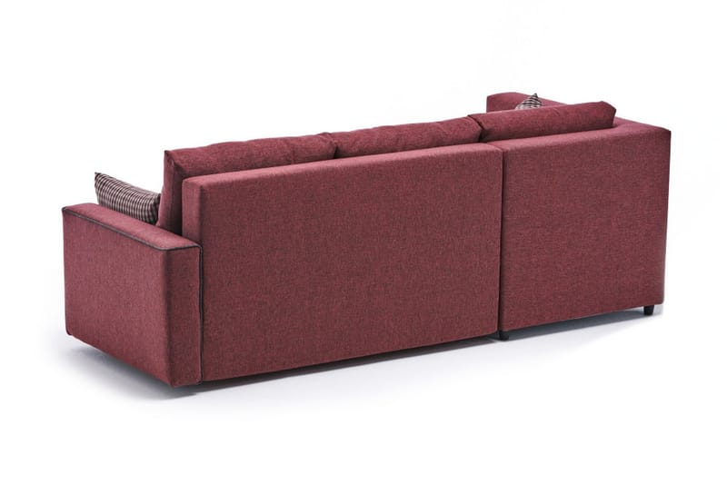 Highbank Sovesofa m. Chaiselong 4-Pers. 200x150 - Rød - Sovesofaer - Sovesofa chaiselong