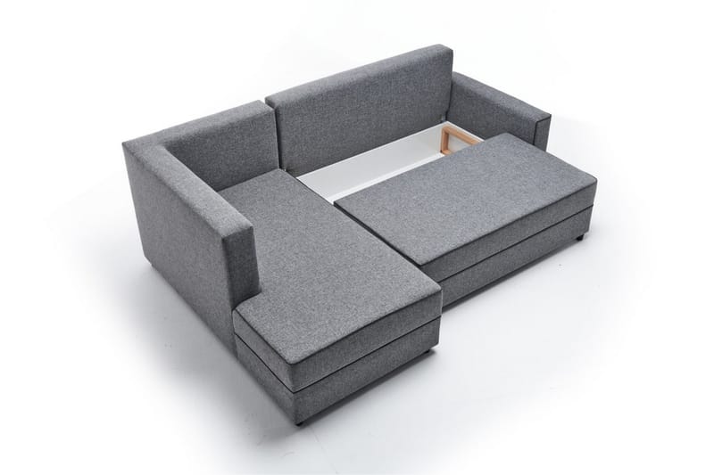 Highbank Sovesofa m. Chaiselong 4-Pers. 200x150 - Grå - Sovesofaer - Sovesofa chaiselong