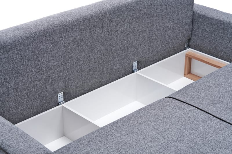 Highbank Sovesofa m. Chaiselong 4-Pers. 200x150 - Grå - Sovesofaer - Sovesofa chaiselong