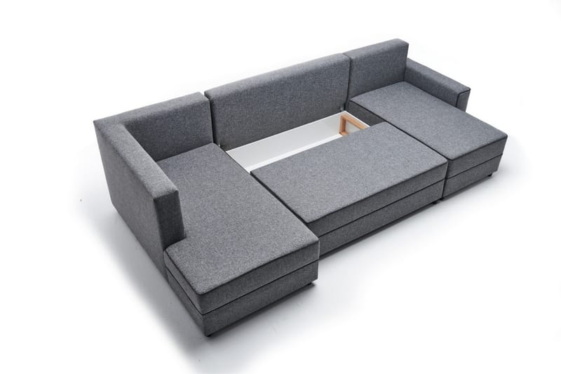 Highbank Sovesofa m. Chaiselong 4-Pers. 200x150 - Grå - Sovesofaer - Sovesofa chaiselong