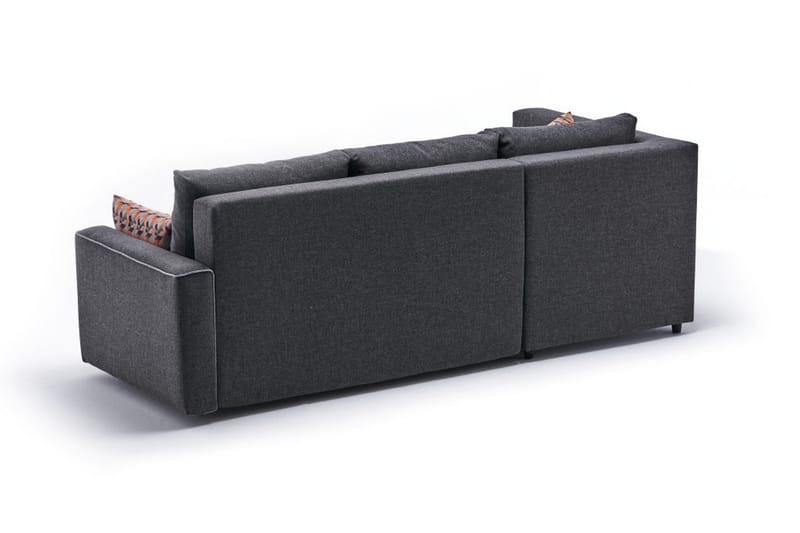 Highbank Sovesofa m. Chaiselong 4-Pers. 200x150 - Antracit - Møbler - Sofaer - Sovesofaer