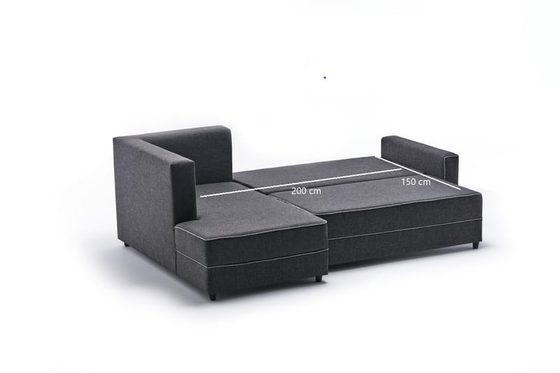 Highbank Sovesofa m. Chaiselong 4-Pers. 200x150 - Antracit - Sovesofaer - Sovesofa chaiselong