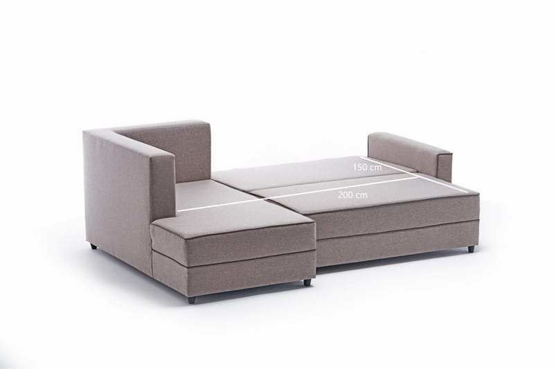 Highbank Sovesofa m. Chaiselong 4-Pers. 200x150 - Cream - Sovesofaer - Sovesofa chaiselong