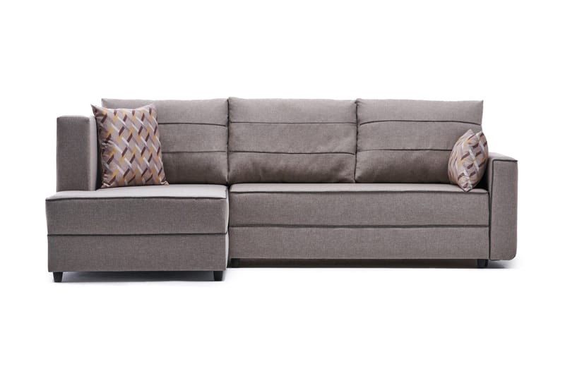 Highbank Sovesofa m. Chaiselong 4-Pers. 200x150 - Cream - Møbler - Sofaer - Sovesofaer