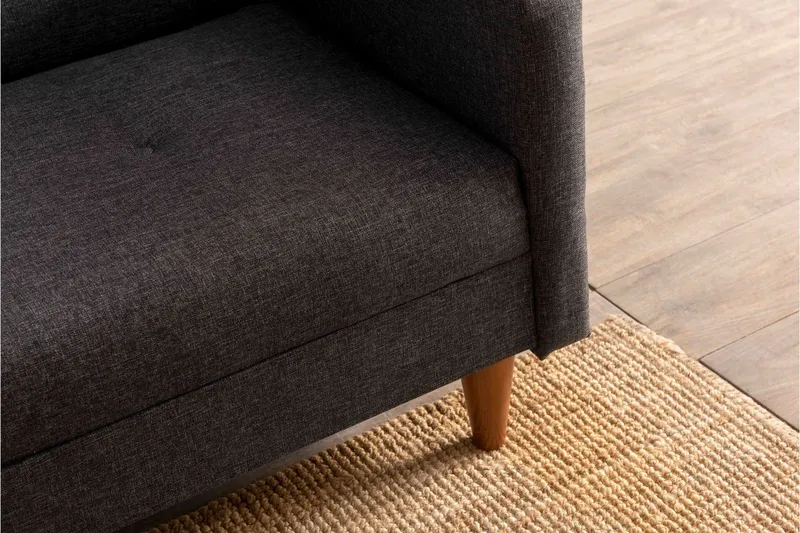 Hiko 3-personers Sovesofa 102x180 cm i Stof - Antracit - Møbler - Sofaer - Sovesofaer