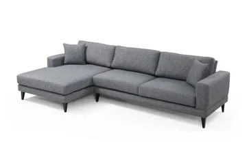 Hilari Sovesofa med Chaiselong Venstre - Grå - Møbler - Sofaer - Sovesofaer