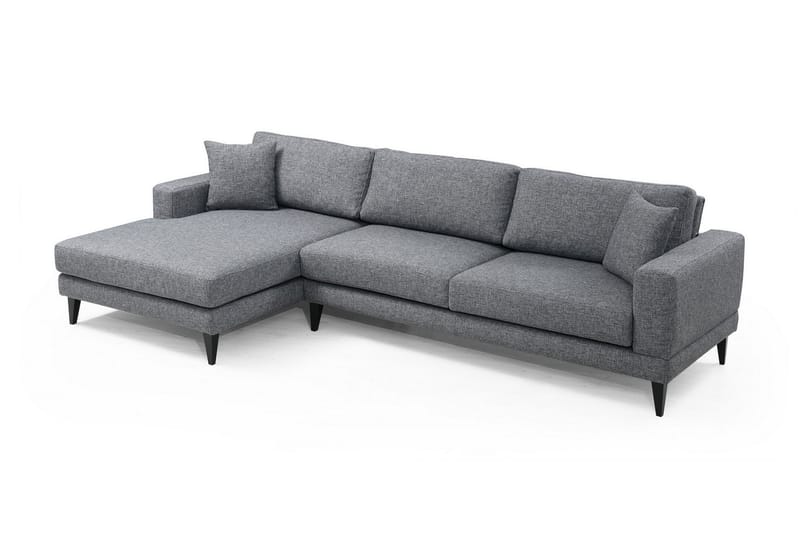 Hilari Sovesofa med Chaiselong Venstre - Grå - Møbler - Sofaer - Sovesofaer