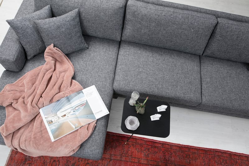 Hilari Sovesofa med Chaiselong Venstre - Grå - Møbler - Sofaer - Sovesofaer