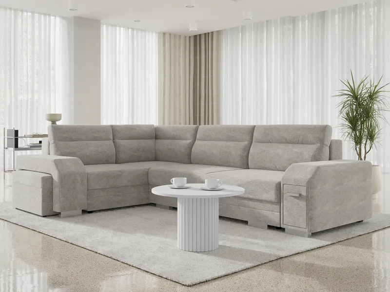 hjørnesofa Alvares Nazar 225.03 Venstrevendt - Grå - Møbler - Sofaer - Sovesofaer