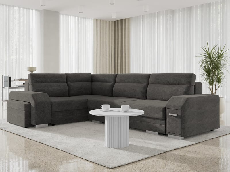 hjørnesofa Alvares Nazar 225.06 Venstrevendt - Grå - Møbler - Sofaer - Sovesofaer