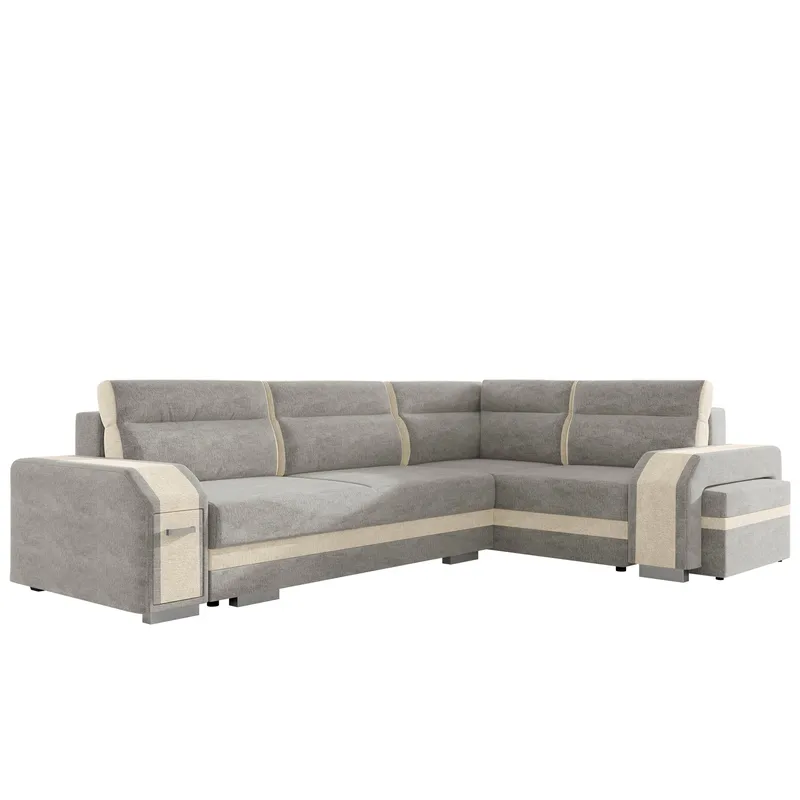 hjørnesofa Assan Nazar 225.03 + Nazar 225.01 Højrevendt, grå, beige