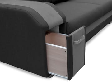 hjørnesofa Assan Nazar 225.03 + Nazar 225.01 Venstrevendt - grå, beige - Møbler - Sofaer - Sovesofaer