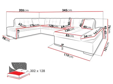 hjørnesofa Bergen Poso 03 Venstrevendt - Møbler - Sofaer - Sovesofaer
