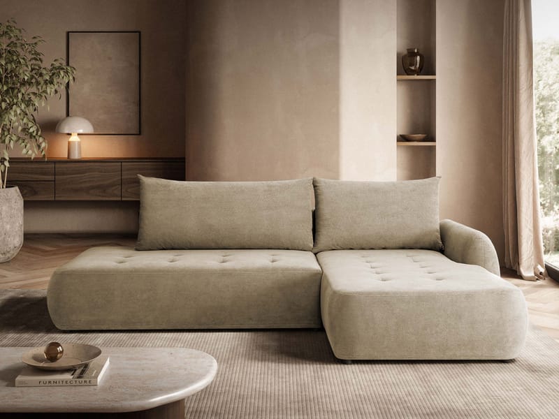 hjørnesofa Bueno Cruz 15 Højrevendt - Beige - Møbler - Sofaer - Sovesofaer
